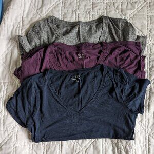 Lot of 3 100% cotton v-necks, 2 Madewell 1 J.Crew size M